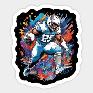 American Football Running Back Sticker